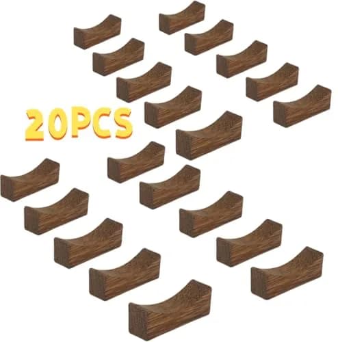 YTLX Natural Wenge Wood Chopstick Rests 20-Piece Set | Holds Utensils Neatly thumbnail 7