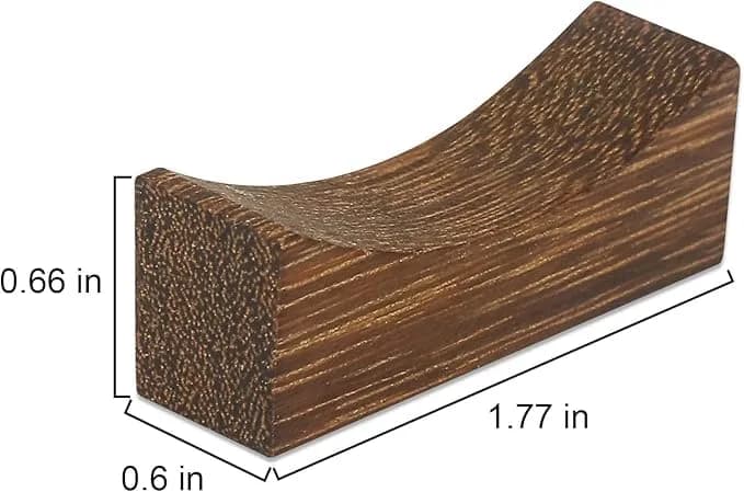 YTLX Natural Wenge Wood Chopstick Rests 20-Piece Set | Holds Utensils Neatly thumbnail 3