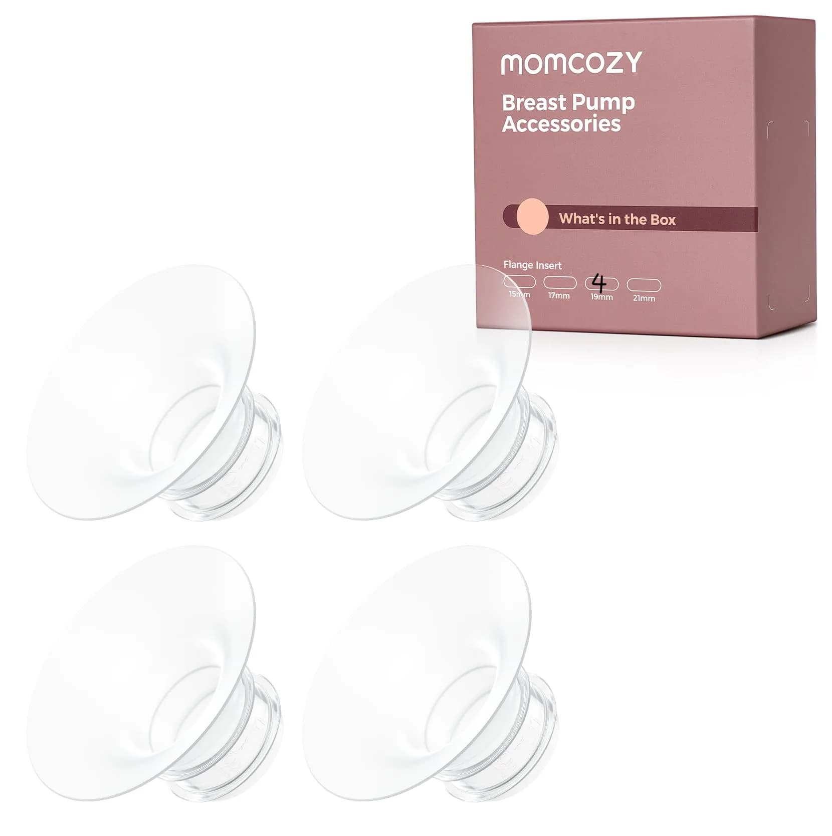 Momcozy M5| M6| M9 Replacement Accessories 19mm | Universal flange inserts for Momcozy breast pumps
