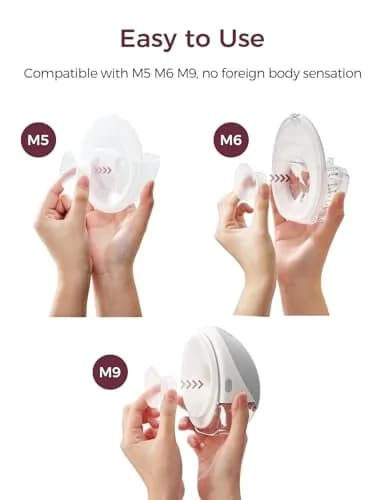 Momcozy M5/M6/M9 Original Replacement Accessories, Food-Grade Silicone & BPA Free Inserts (15/17/19/21mm) thumbnail 2