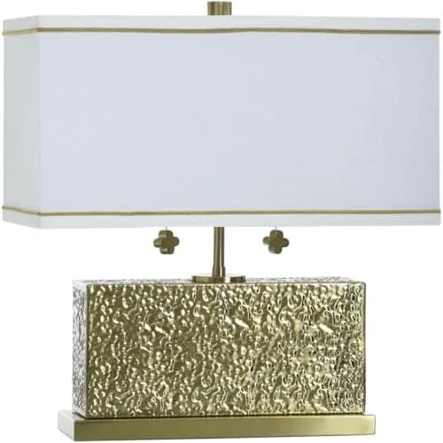 Stylecraft Home Collection TDL212134DS Eleanora - 2 Light Table Lamp-17 Inch Tall and 16 Inch Wide, Finish Color: Hammered Steel | Contemporary Glam thumbnail 1