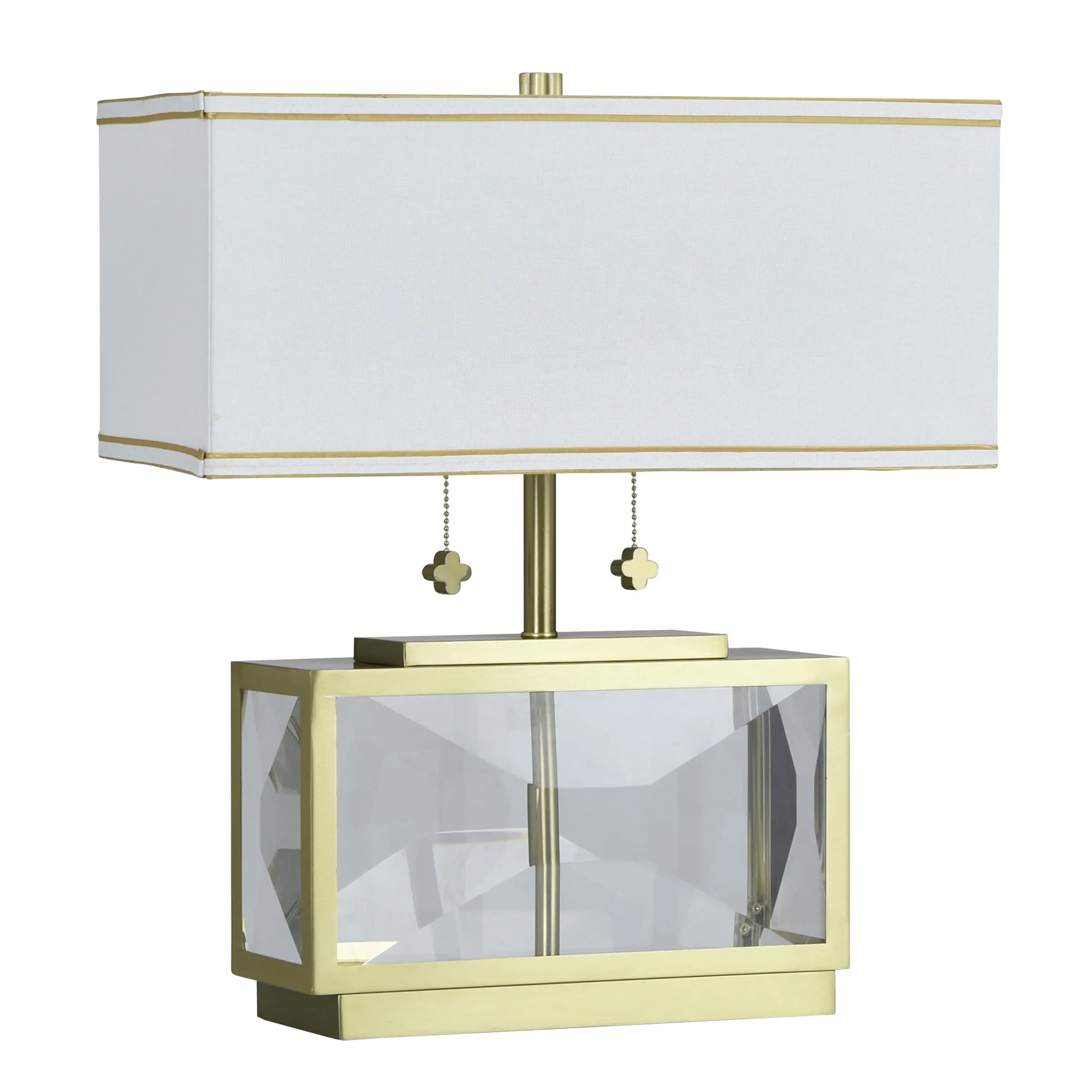 Stylecraft Home Collection TDL212138DS 15W Table Lamp - Black Marble | Modern Orb Shade with Dimmer — Polished Brass/Clear