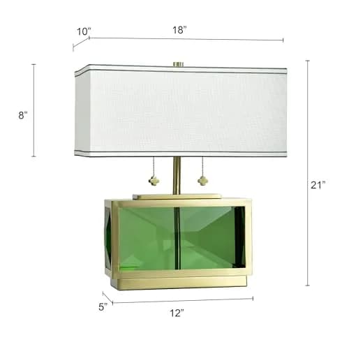 Stylecraft Home Collection TDL212159DS Celeste - 2 Light Table Lamp-21 Inch Tall and 18 Inch Wide, Finish Color: Polished Brass/Clear | Geometric Modern Design thumbnail 3