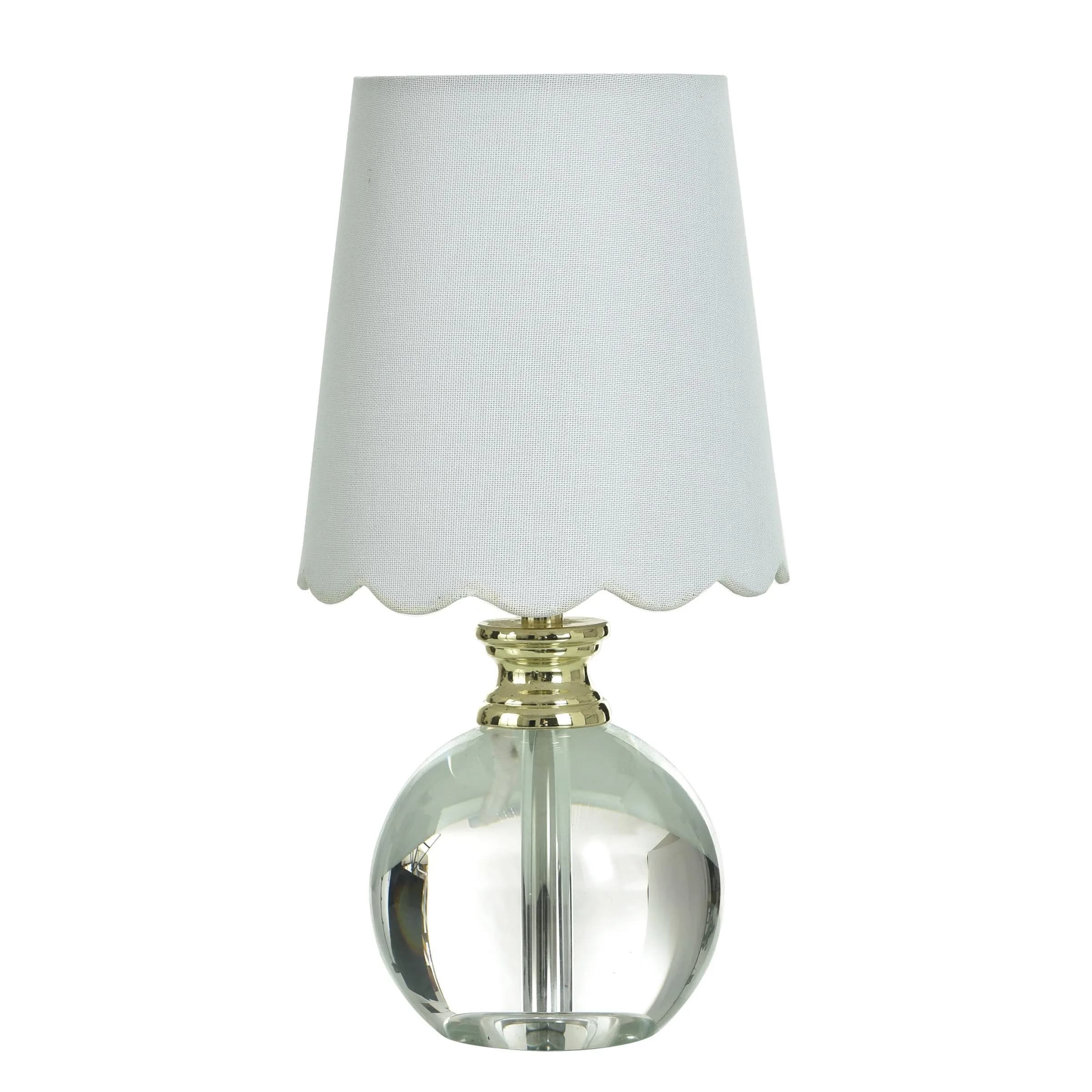 Stylecraft Home Collection TDL212138DS 15W Table Lamp - Black Marble | Modern Orb Shade with Dimmer — Clear/Polished Gold