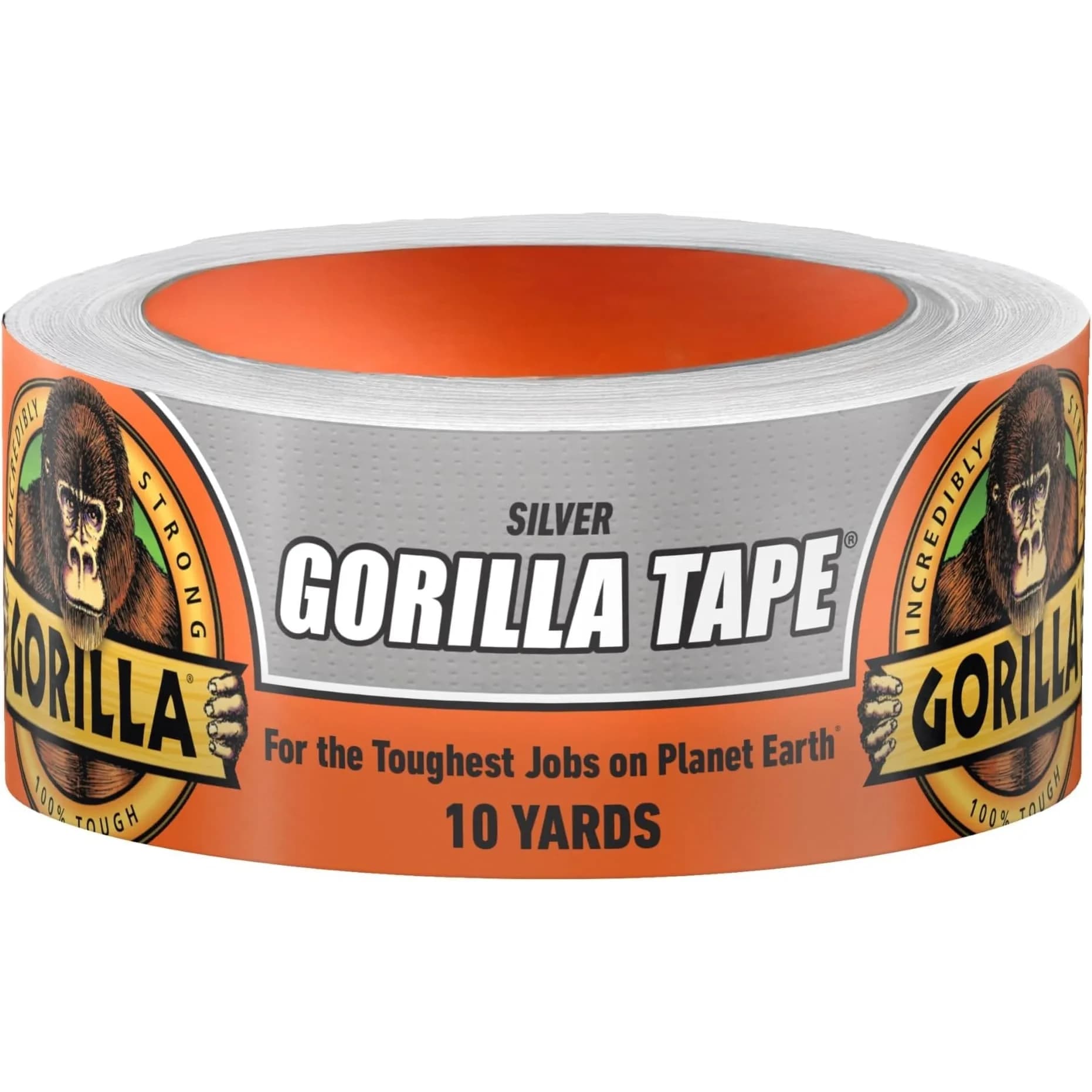 Gorilla Tape Silver 1.88 in x 10 yd (Pack of 6) | Triple Layer Strength for Tough Jobs — Pack of 6
