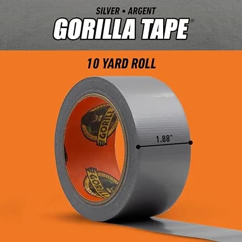 Gorilla Tape Silver 1.88 in x 10 yd (Pack of 6) | Triple Layer Strength for Tough Jobs thumbnail 6