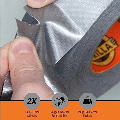 Gorilla Tape Silver 1.88 in x 10 yd (Pack of 6) | Triple Layer Strength for Tough Jobs thumbnail 2