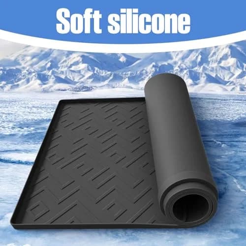 EWX Water Cooler Mat – 19.7" x 19.7" Silicone Spill-Proof Waterproof Floor & Countertop Mat thumbnail 7