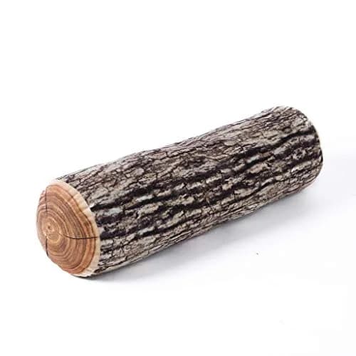 Winter Flower Realistic Wood Log Pillow - 3D Printed Tree Stump Cushion for Sofa & Rustic Decor (1 Pack) thumbnail 1