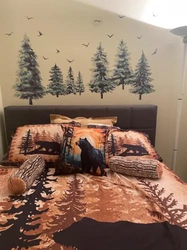 Winter Flower Realistic Wood Log Pillow - 3D Printed Tree Stump Cushion for Sofa & Rustic Decor (1 Pack) thumbnail 5