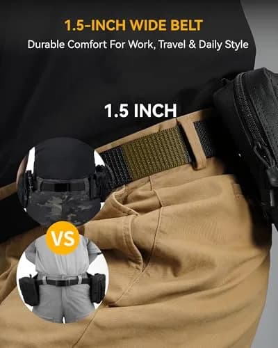 CHAOREN 1.5" Nylon Ratchet Belt Men - Casual Work Belt for Jeans | Strong, Stylish & Adjustable thumbnail 3