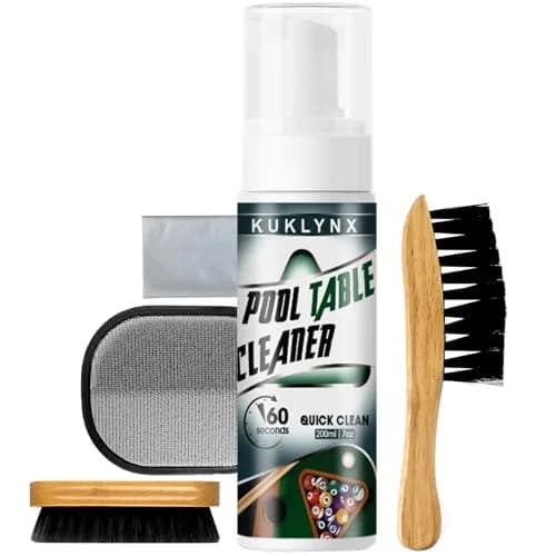 KukLynx Pool Table Cleaning Kit with Foam Spray & Brushes | Professional Billiards Accessories (70-120c) thumbnail 1