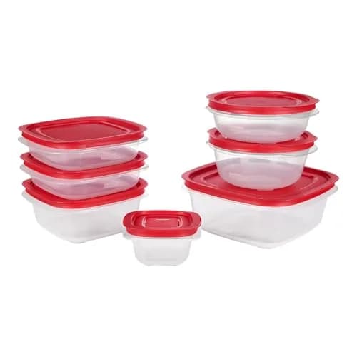 Rubbermaid EasyStore Food Storage Containers, 14-Piece Set, Square and Round, 1.83L (62 fl oz) | Stackable & BPA-Free thumbnail 4