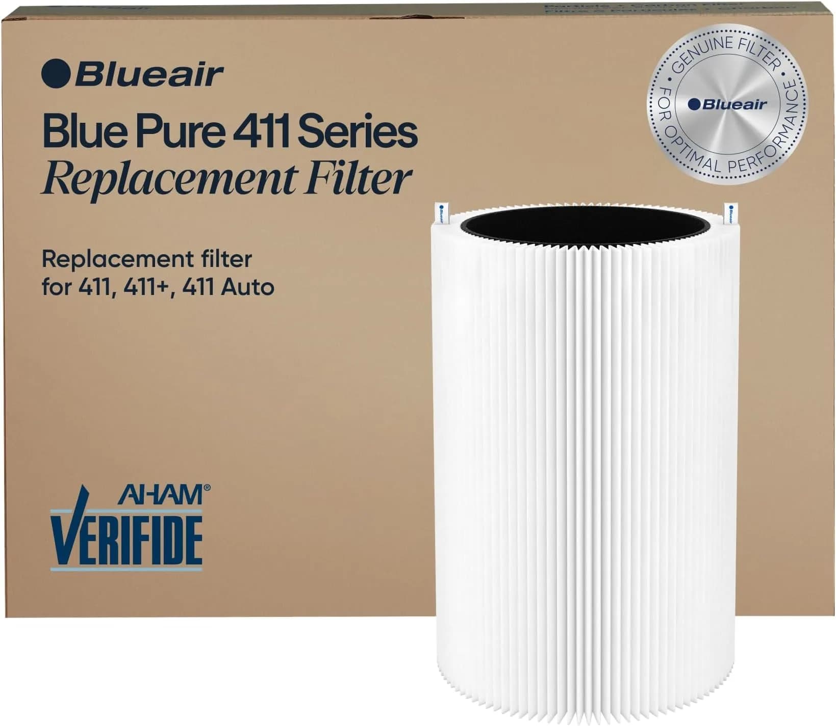 Blueair Blue Pure 411+ Genuine Replacement Filter Pack of 11 | Particle & Activated Carbon Filters for Air Purifiers