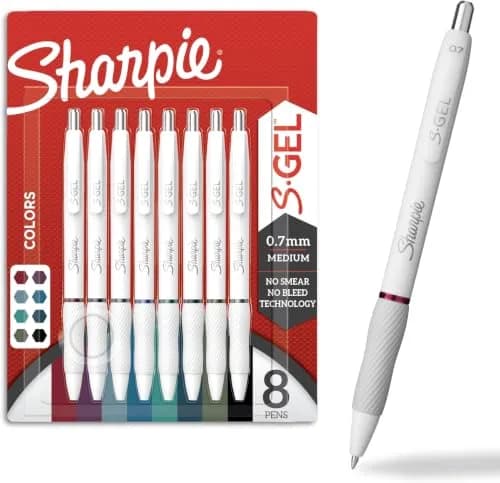 Sharpie S-Gel Pens, Fashion Barrel White Pearl, Medium Point (0.7mm), Bold Ink Colors | Vivid, Smudge-Free Writing thumbnail 1