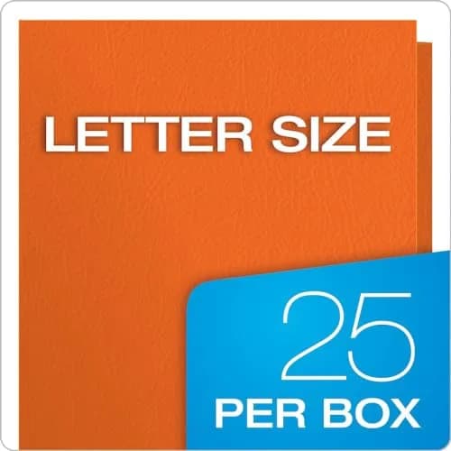 Oxford Twin-Pocket Folders, Letter Size, Orange, 125 Count | Textured Paper for Professional Organization thumbnail 3