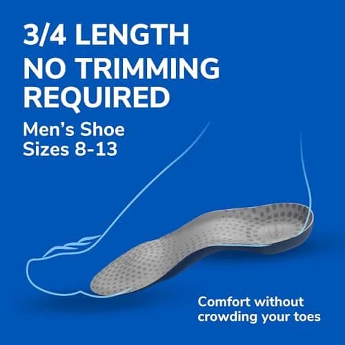 Dr. Scholl’s Comfort Tri-Comfort Insoles for Men, Size 8-14 (12 Pairs) | Arch Support thumbnail 5