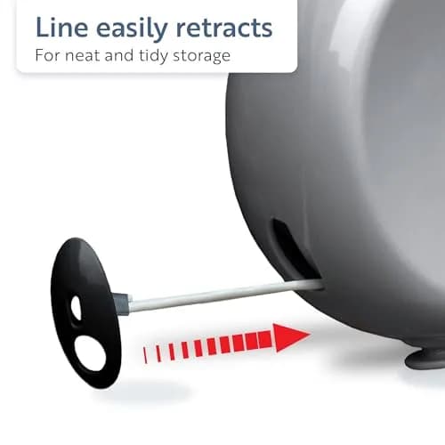 Minky Homecare Retractable Clothesline 49 Feet (14.9 m) Gray | Heavy Duty PVC Coated Line, Pack of 6 thumbnail 5