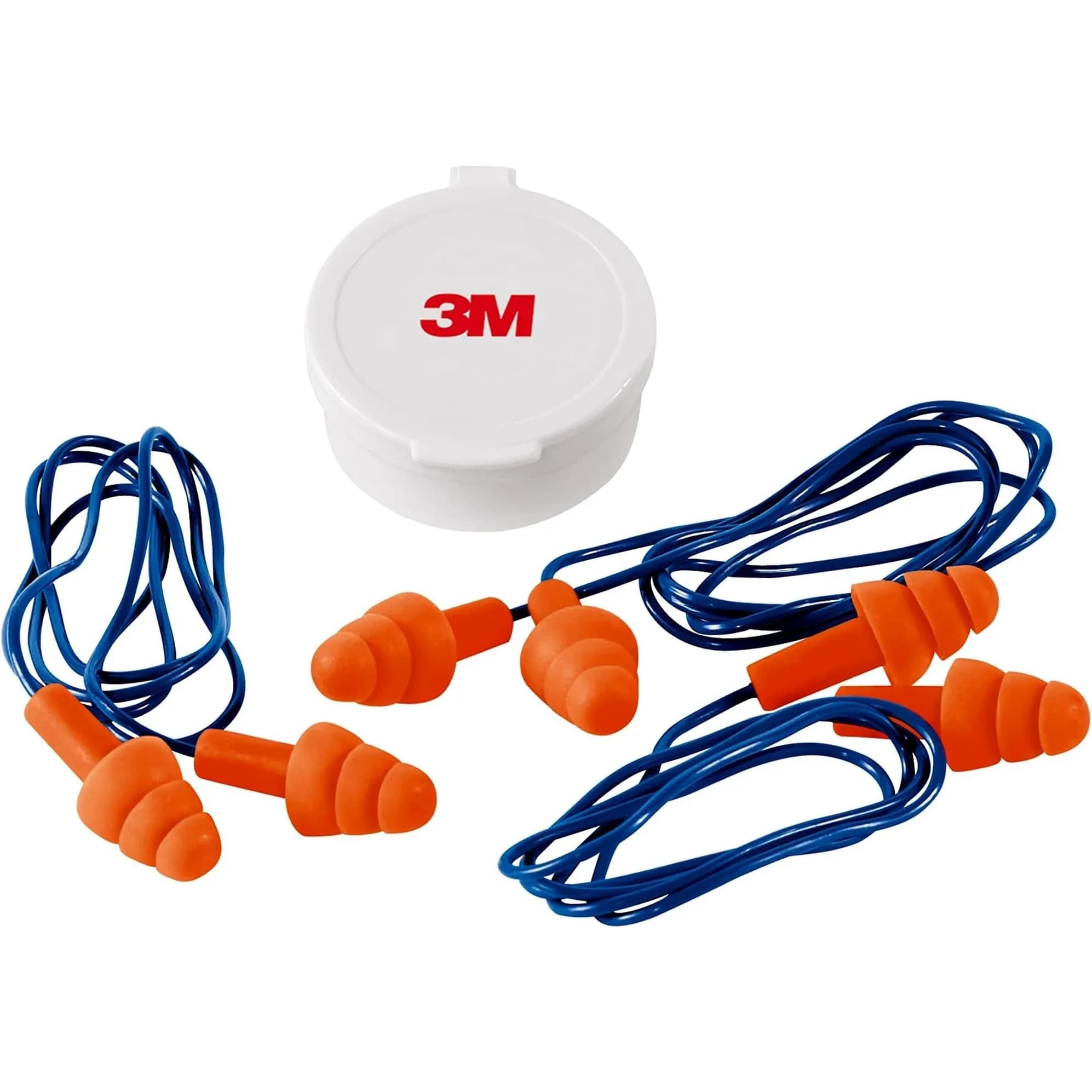 3M Corded Reusable Earplugs 3 Pair (Pack of 3) | NRR 25 dB Noise Reduction — 30 Pairs