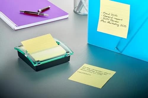 Post-it Note Dispensers, 4 in. x 4 in. (Pack of 6) | Black Dispenser with Clear Top | 6 Dispensers thumbnail 4