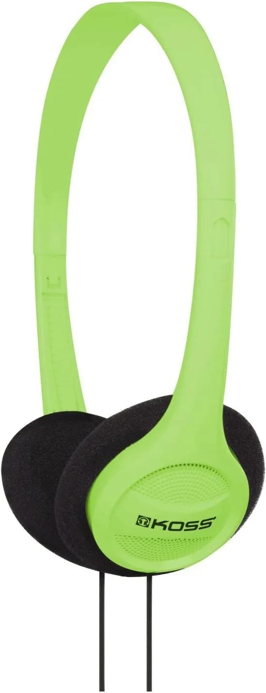 Koss KPH7G On-Ear Headphone with Adjustable Headband | Lightweight, Deep Bass, 80-18,000Hz — Green
