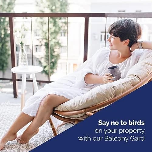 Bird-X Balcony Gard Ultrasonic Bird Preventer, Outdoor Bird Decoy with Motion-Sensor, Covers up to 900 sq. ft., 15-25 kHz Frequency | Humane Bird Deterrent thumbnail 7