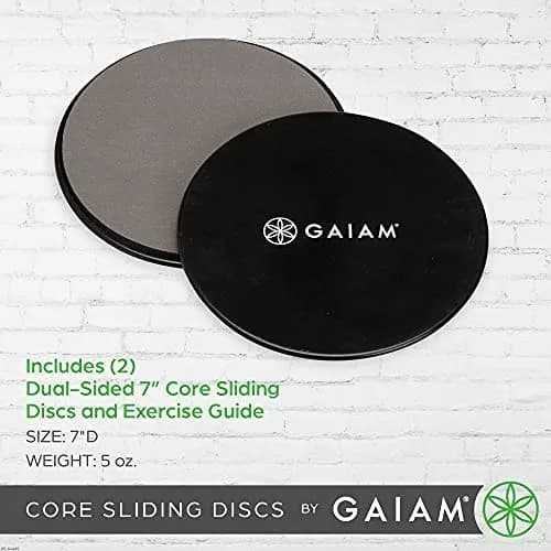 Gaiam Core Sliding Discs - Dual Sided Workout Sliders for Carpet & Hardwood Floor | Core Strengthening Equipment thumbnail 4