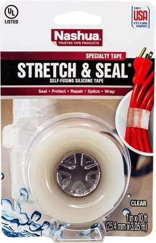 Nashua Stretch & Seal Self-Fusing Silicone Tape Clear 1 in. x 10 ft. (Pack of 6) | Sticks to Itself for Airtight, Waterproof Seals thumbnail 1