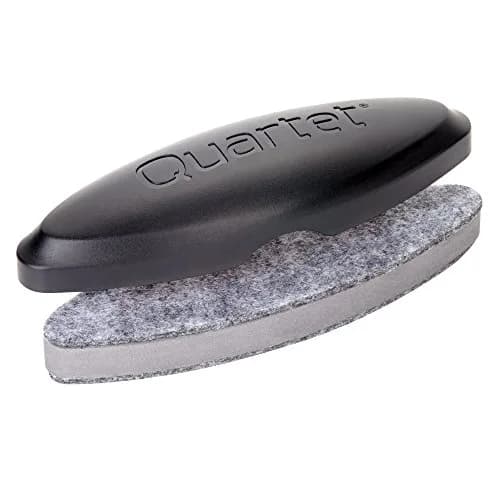 Quartet Magnetic 2-in-1 Whiteboard & Chalkboard Eraser, Black, 17.1 cm (6.5" L x 2" W x 1.38" H) | Pack of 12 thumbnail 3