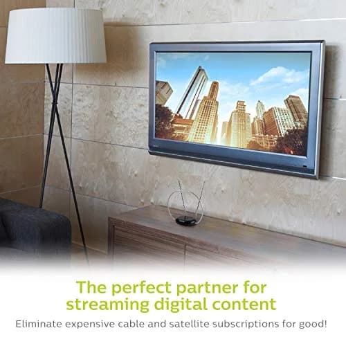 Philips Rabbit Ears Indoor TV Antenna | 4K/1080p Compatible, Pack of 6, Tabletop Design thumbnail 7