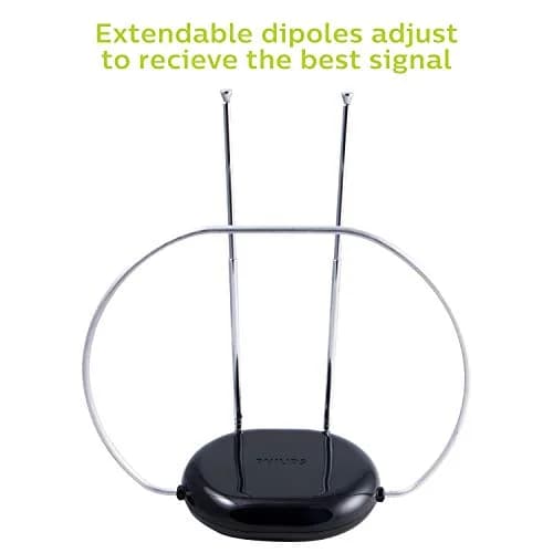 Philips Rabbit Ears Indoor TV Antenna | 4K/1080p Compatible, Pack of 6, Tabletop Design thumbnail 5