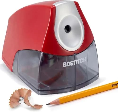 Bostitch Office Electric Pencil Sharpener for Classroom & Desk Use, Heavy-Duty Stall-Free Motor, High-Capacity Shavings Tray, Red | 6 Pack thumbnail 1