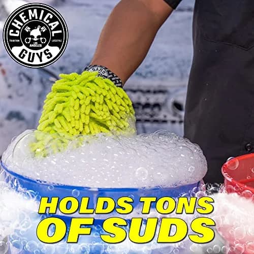 Chemical Guys Chenille Premium Microfiber Wash Mitt (Pack of 12) | Ultra-Soft Car Wash Glove for Scratch-Free Finish thumbnail 2