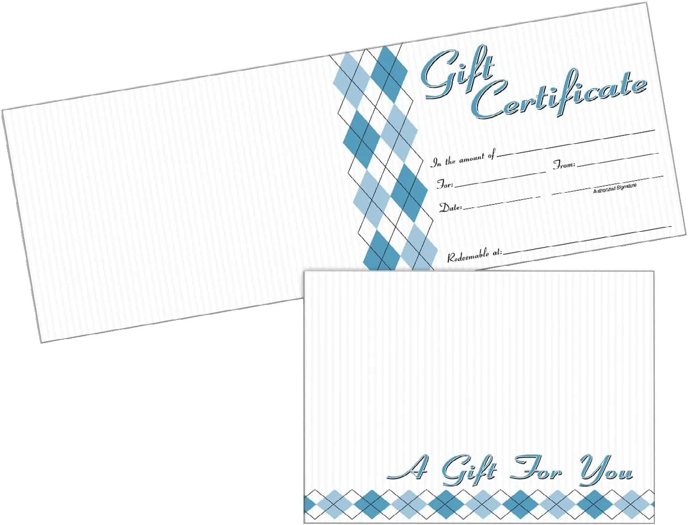 Adams Gift Certificate Cards, 20 Folded Cards and Envelopes, 6.25 x 4.50 Inches, White (Pack of 8) | Premium Card Stock for Business - main product image