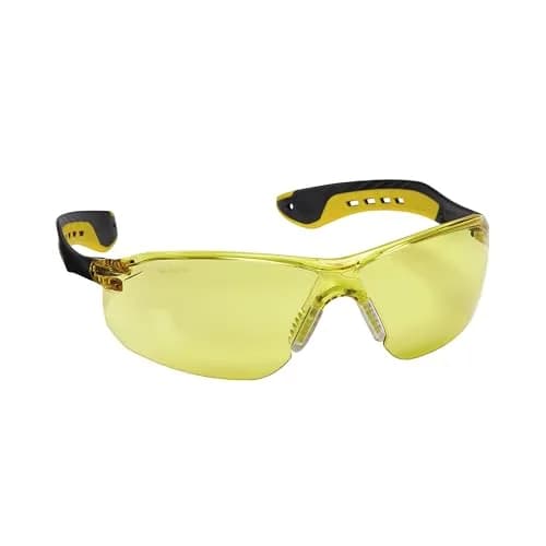 3M Flat Temple Safety Eyewear Pack of 6 | Impact-Resistant, Blocks 99.9% UV, Amber Lens, Scratch-Resistant Coating thumbnail 2