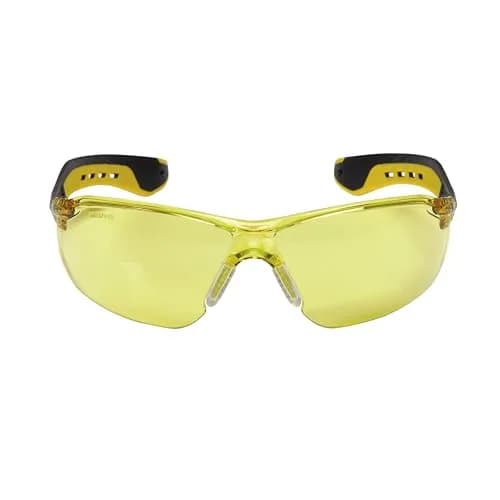 3M Flat Temple Safety Eyewear Pack of 6 | Impact-Resistant, Blocks 99.9% UV, Amber Lens, Scratch-Resistant Coating thumbnail 3