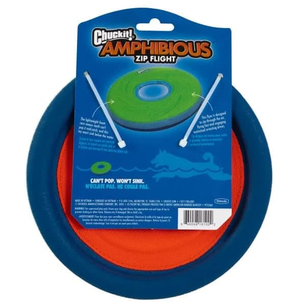 Chuckit! Amphibious ZipFlight Floating and Flying Disc Dog Toy, Medium (8.5") 12-Pack | Floats & Flies for Long-Distance Fetch thumbnail 3