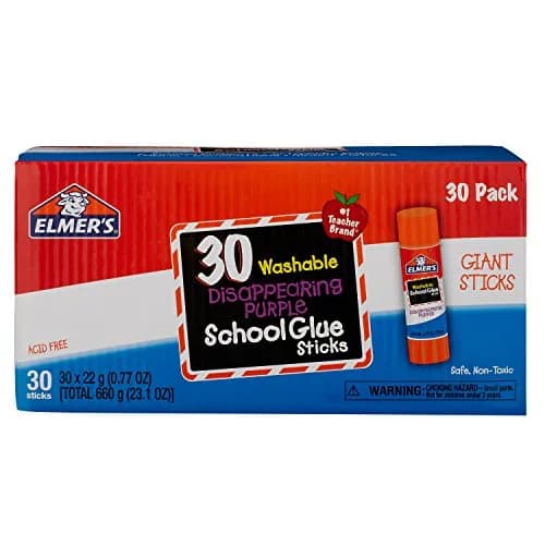Elmer's Disappearing Purple School Glue Sticks, 180 Count (22g Each) | Washable, Non-Toxic, Acid-Free thumbnail 7