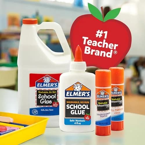 Elmer's Disappearing Purple School Glue Sticks, 180 Count (22g Each) | Washable, Non-Toxic, Acid-Free thumbnail 3