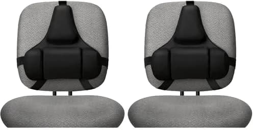 Fellowes Professional Series Back Support, Black | Mid Spinal & Lumbar Support for Chairs (Pack of 2) thumbnail 1