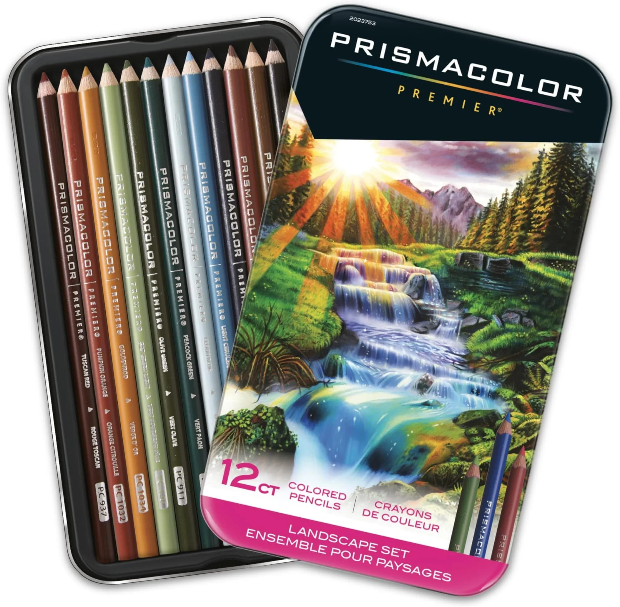 Prismacolor Premier Colored Pencils Soft Core Landscape Set 12 Count (20.4cm x 11.9cm x 1.5cm) | Artist-Quality Drawing & Coloring - main product image