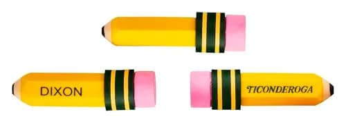 Ticonderoga Pencil Shaped Erasers, Yellow 432 Count (12 Packs) | Smudge-Free Corrections thumbnail 4