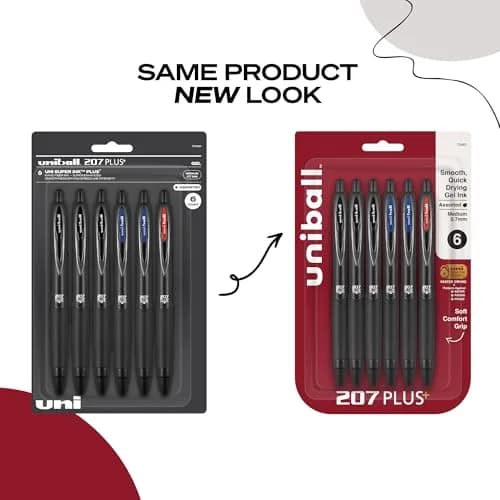 Uni-Ball 207PLUS+ Gel Pens, 0.7mm Medium Point, Assorted Colors, 72 Count | Smooth Ink Flow thumbnail 4