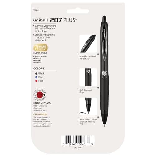 Uni-Ball 207PLUS+ Gel Pens, 0.7mm Medium Point, Assorted Colors, 72 Count | Smooth Ink Flow thumbnail 8