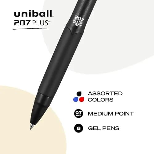 Uni-Ball 207PLUS+ Gel Pens, 0.7mm Medium Point, Assorted Colors, 72 Count | Smooth Ink Flow thumbnail 2