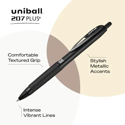 Uni-Ball 207PLUS+ Gel Pens, 0.7mm Medium Point, Assorted Colors, 72 Count | Smooth Ink Flow thumbnail 3