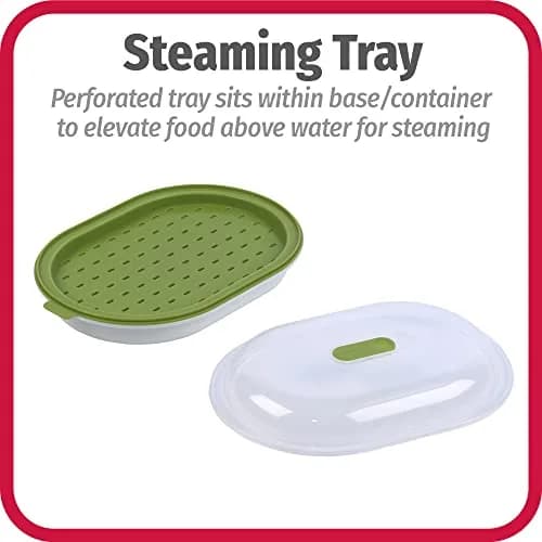 GoodCook Microwave Steamer – Vegetable & Fish Cooker, Preserves Vitamins, Adjustable Vent, Pack of 12 | Easy Microwave Cooking thumbnail 5