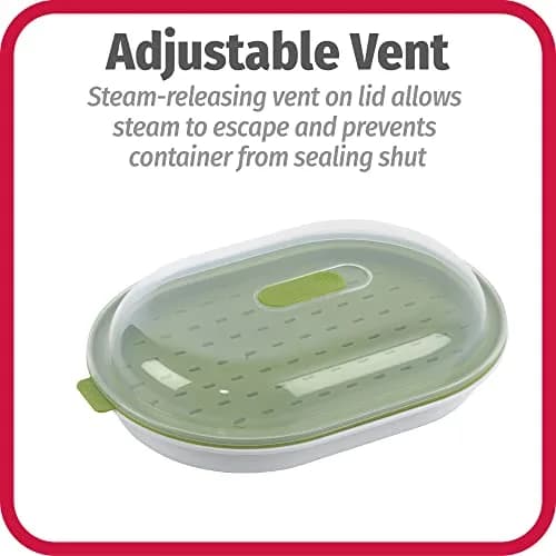 GoodCook Microwave Steamer – Vegetable & Fish Cooker, Preserves Vitamins, Adjustable Vent, Pack of 12 | Easy Microwave Cooking thumbnail 7