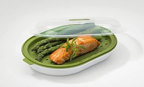 GoodCook Microwave Steamer – Vegetable & Fish Cooker, Preserves Vitamins, Adjustable Vent, Pack of 12 | Easy Microwave Cooking thumbnail 2
