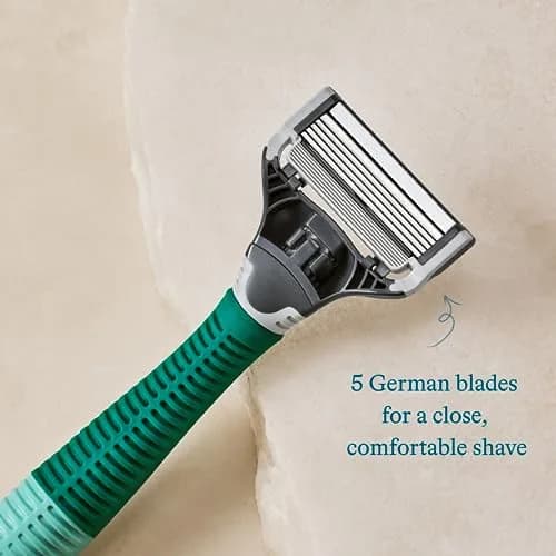 Harry's Original Shaving Kit for Men - Razor Handle & 3 Blade Refills (Sage) | German Engineered thumbnail 4